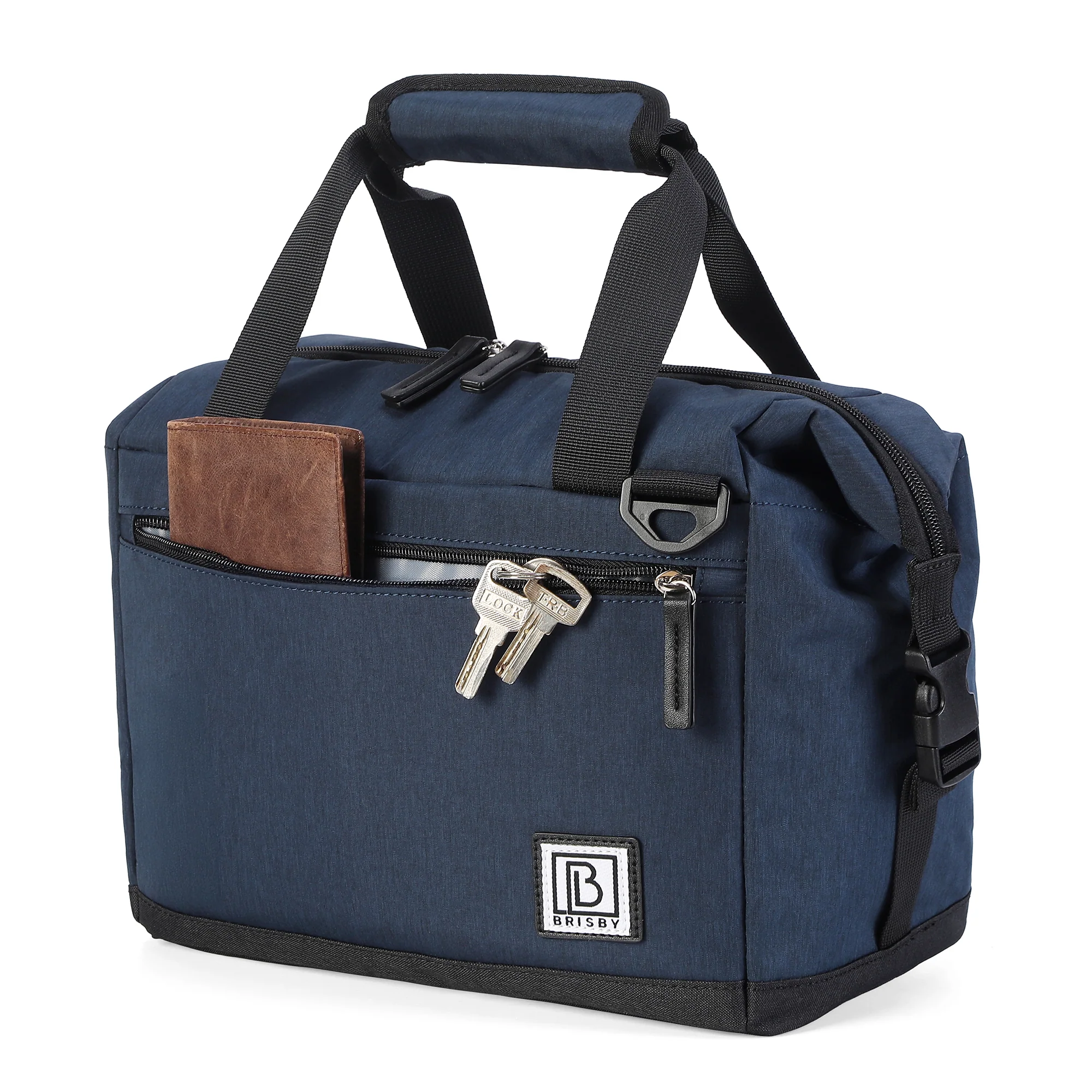 Koeltas 12L blauw - Lunchtas - 4-laags geïsoleerd - extra ruimte uitvouwbaar - 2 gratis koelelementen - incl. schouderriem - Afbeelding 5