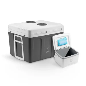 Brisby Elektrische koelbox 40L + 8L grijs set - 12V/230V - incl. koelelementen