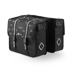 Dubbele fietstassen fietspatroon 36L - Uitneembare koelzak - waterdichte fietstassen elektrische fiets - reflecterend