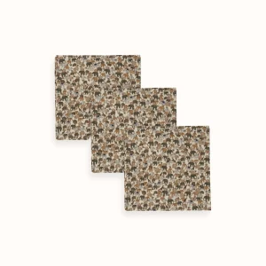 3 pack muslin cloth gots safari | konges slojd
