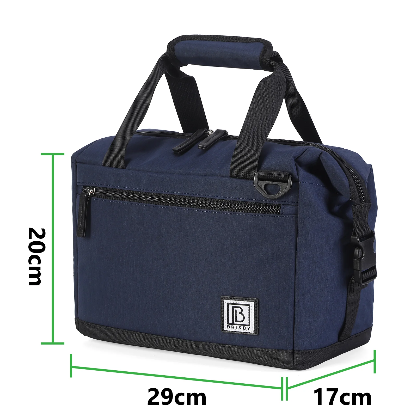 Koeltas 12L blauw - Lunchtas - 4-laags geïsoleerd - extra ruimte uitvouwbaar - 2 gratis koelelementen - incl. schouderriem - Afbeelding 9