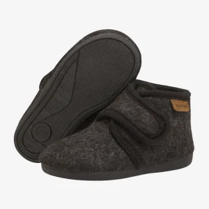 Enfant sloffen wol chocolate melange