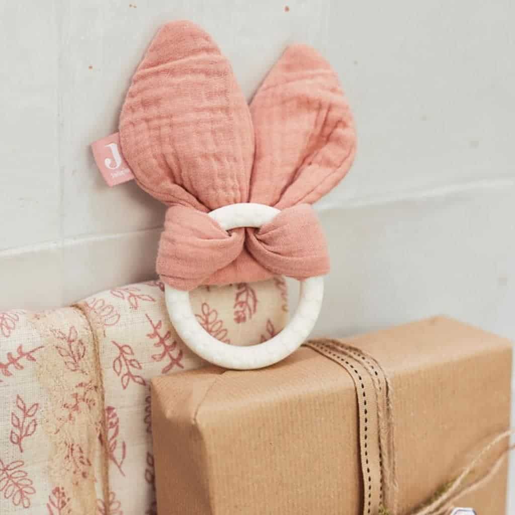 Jollein Bijtring Siliconen Bunny Ears Rosewood - Afbeelding 3