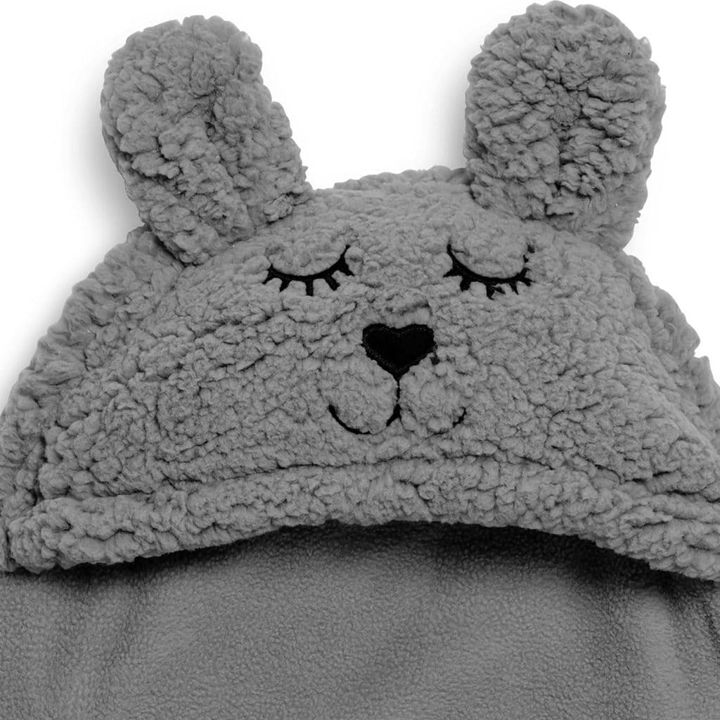 Jollein Wikkeldeken Bunny 100x105cm Storm Grey - Afbeelding 5