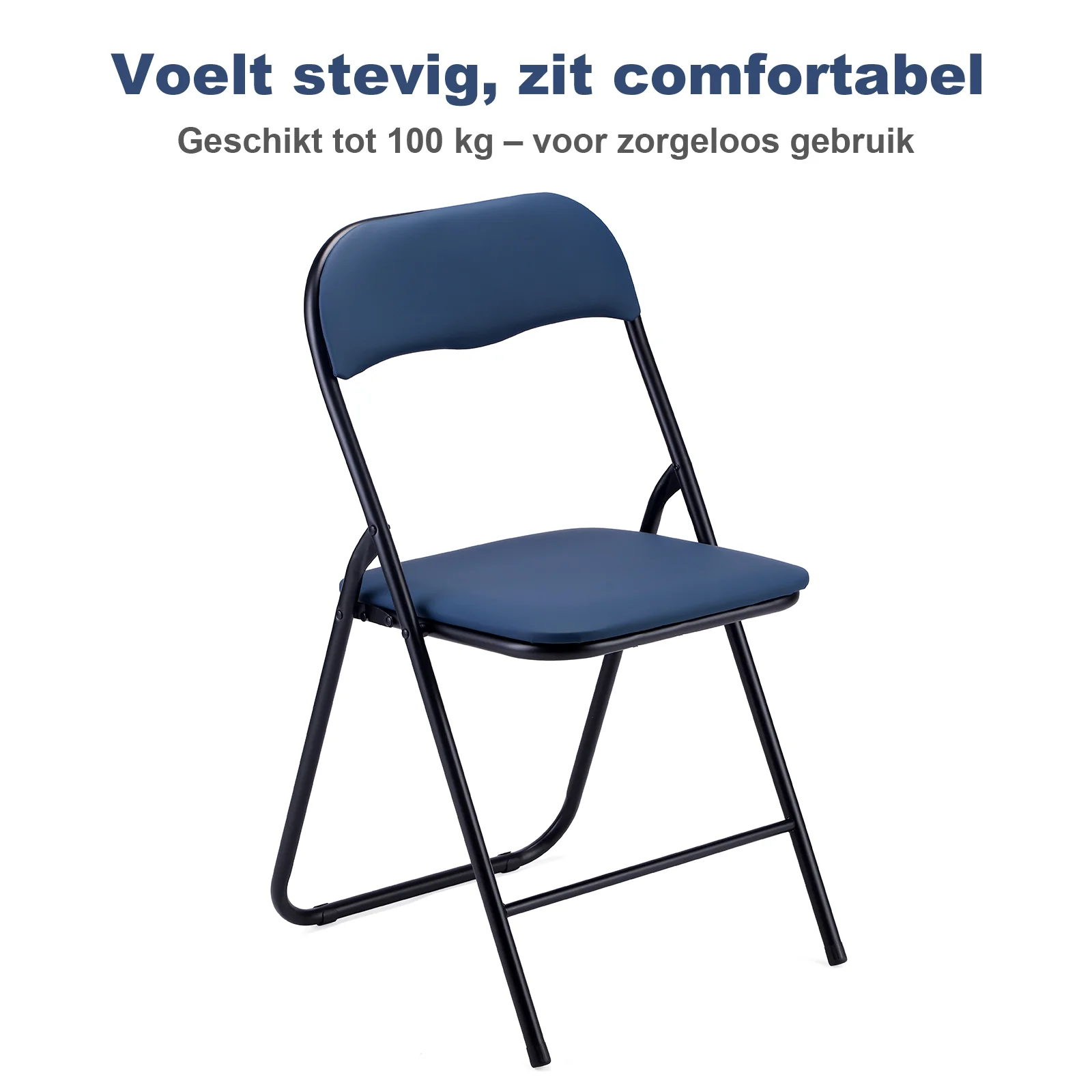 Bardi 6-delige Klapstoelen set PVC blauw - 100 kg draagvermogen - Afbeelding 6