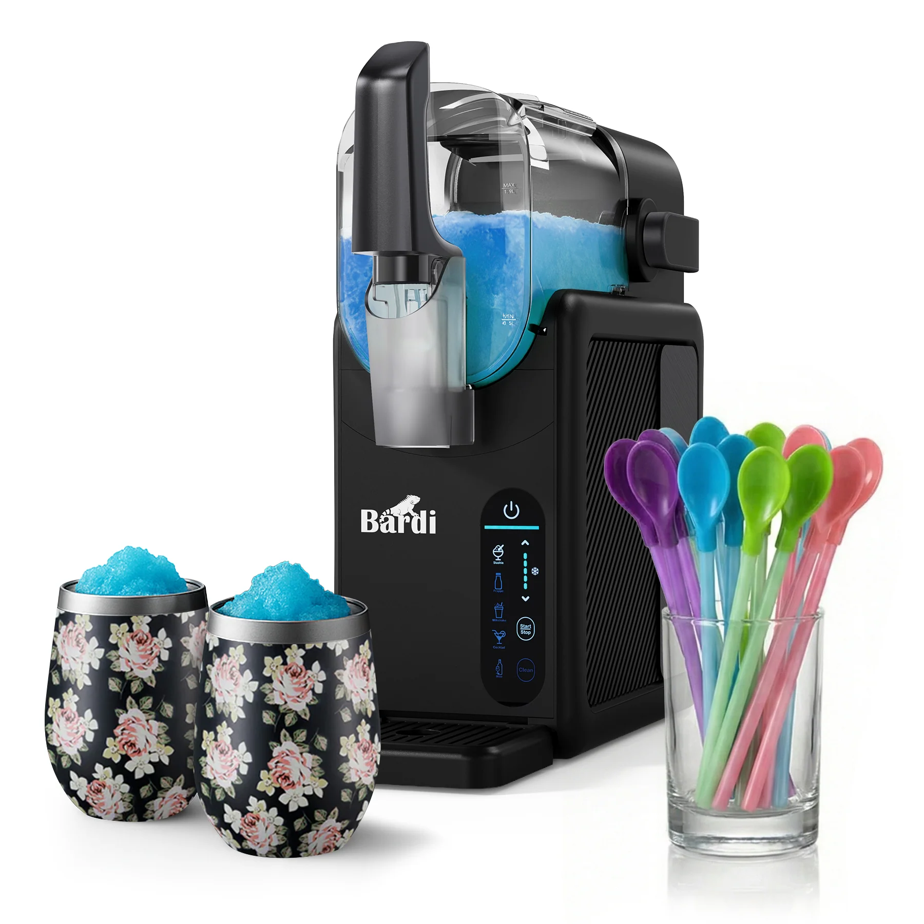 Bardi Slushmachine 2,1L + 2 thermoscups jungle set - 7-in-1 - Afbeelding 2