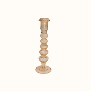 Classic glazen kaarsenhouder blush