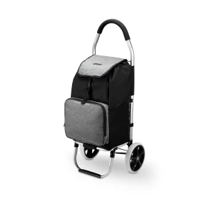 Packaway Boodschappentrolley 45L zwart-grijs - incl. koelvak - steekwagenfunctie