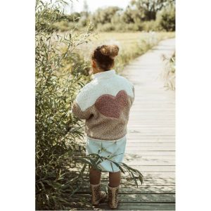 Ella and Rapha – Little Teddy – Heart Jacket – Cranberry