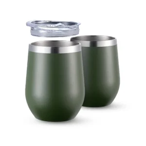 Bardi Thermosbekers 0,3L RVS groen set -  incl. deksels - dubbelwandig