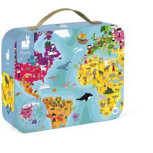 Janod – Puzzel – Wereld dubbelzijdig