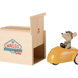 Maileg – Mouse car with Garage – Yellow
