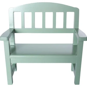 maileg poppenbankje wooden bench green