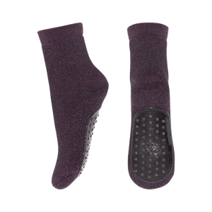 MP Denmark – Celina Glitter socks – anti-slip – Dark Purple