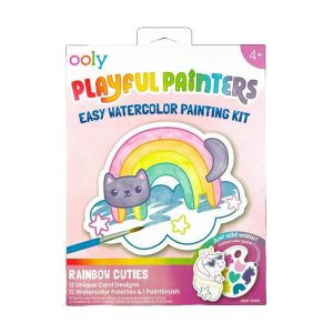 Ooly – Playful Painters – Easy Watercolor Painting Kit – Rainbow Cuties