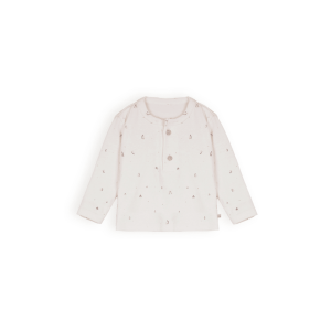 Petit Maison – Tshirt Longsleeve with Placket –  Ko – AOP Grey