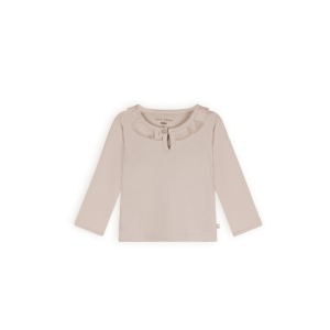 Petit Maison – Tshirt Longsleeve with ruffle – Kaya – Oatmeal