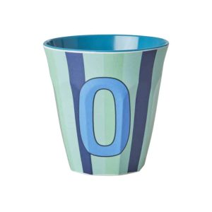 Rice – Middelgroot Alfabetbeker – Blauw – O- Stripes
