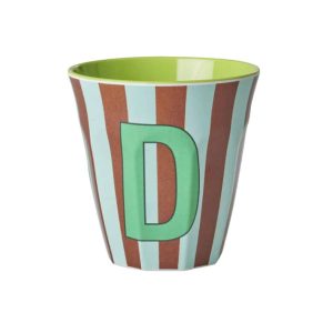 Rice – Middelgroot Alfabetbeker – Meerkleurig – D – Stripes