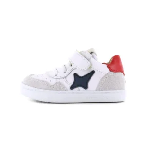 Shoesme witte sneaker met rood detail 22 tm 26