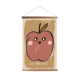 Studioloco – Schoolposter with wooden magnetic Frame – Eat your Greens